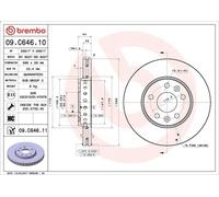Disco freno BREMBO 09C64611 anteriore, ventilato, altamente carbonizzato, 1 Pezzo