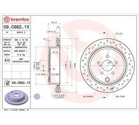 1X Disco freno BREMBO 09.C662.1X per SUBARU LEGACY V (BM) 2.5 2010-2014