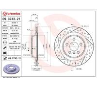 BREMBO 09.C743.21 Disco freno