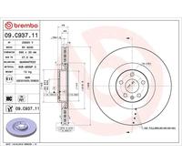 1X Disco freno BREMBO 09.C937.11 VOLVO XC90 II (256) 2 2014-2018