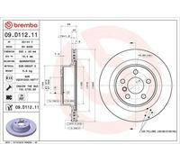 1X Disco freno BREMBO 09.D112.11 per BMW 3 (G20, G80, G28) 2 2018-2020