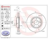 1X Disco freno BREMBO 09.D210.11 per KIA CEE'D (JD) 1 2015-2018