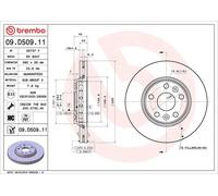 1X Disco freno BREMBO 09.D509.11 per KANGOO BE BOP (KW0/1_) 1.5 2009-2012