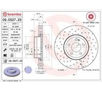 Disco freno BREMBO 09D52723 anteriore, ventilato, altamente carbonizzato, 1 Pezzo