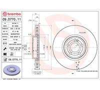 1X Disco freno BREMBO 09.D770.11 per MERCEDES-BENZ CLASSE A (W177) 2 2018-2019