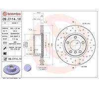 1X Disco freno BREMBO 9.C114.1X per BMW 1 (F21) 2 2011-2019