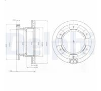 1X Disco freno DELPHI BG9069 per IVECO DAILY V Furgone 3 2011-2014