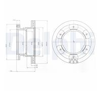 1X Disco freno DELPHI BG9069 TOYOTA STARLET (KP6_) 1 1978-1984