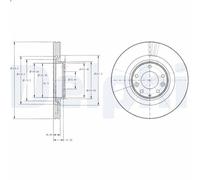 1X Disco freno DELPHI BG9104 per MAZDA CX-7 (ER) 2.3 2009-2013