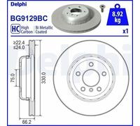 Delphi Disco freno BG9129BC Ventilato Anteriore Ø 330