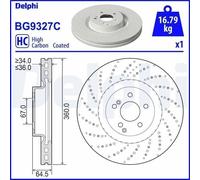 1X Disco freno DELPHI BG9327C MERCEDES-BENZ W205) 4 2014-2021