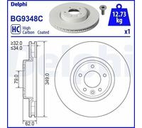 1X Disco freno DELPHI BG9348C per LAND ROVER RANGE ROVER IV (L405) 3 2015-2021