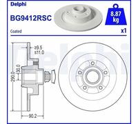 1X Disco freno DELPHI BG9412RSC per RENAULT ESPACE V (JR_) 2 2021-2023