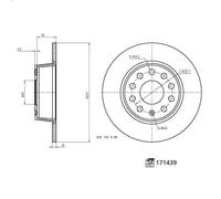 1X Disco freno FEBI 171439 SEAT LEON (5F1) 2 2018-202