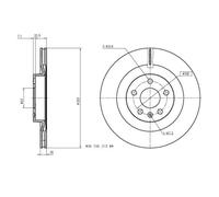 1X Disco freno FEBI 171444 per VOLVO S90 II (234) 2 2016-2021