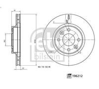 1X Disco freno FEBI 196212 per DACIA LOGAN (LS_) 1 2011-2012