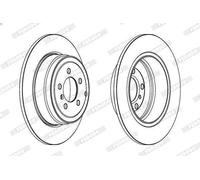 Disco freno FERODO DDF1518C-1 posteriore, pieno, 1 Pezzo