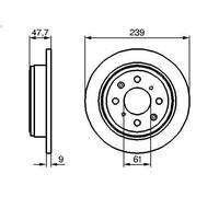 Disco freno BOSCH 0 986 479 101 posteriore, completo, 1 pezzo
