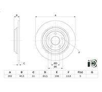 Bosch Disco freno 0 986 479 F79 posteriore pieno 1 pezzo