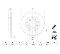 BOSCH 0 986 479 H24 Disco freno