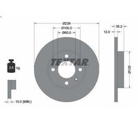 1X Disco freno TEXTAR 92010603 per AUDI 50 (863) 0.8 1976-1978