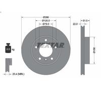 Textar Disco freno 92055605 Ventilazione interna Ø286 mm Anteriore