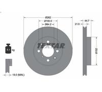 1X Disco freno TEXTAR 92060903 per MG ZS 2 2004-2005