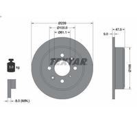 1X Disco freno TEXTAR 92077900 MG ZR 2 2001-2005