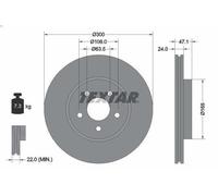 1X Disco freno TEXTAR 92109605 FORD MONDEO III (B5Y) 2 2000-2007