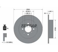 1X Disco freno TEXTAR 92125403 per HONDA CIVIC VII Coupé (EM2) 1.7 2001-2005