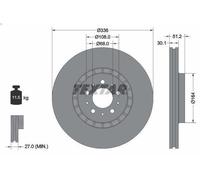 1X Disco freno TEXTAR 92126705 per VOLVO XC90 I (275) 2.5 2012-2014