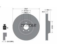 1X Disco freno TEXTAR 92132400 per AUDI A6 C6 (4F2) 2 2005-2011