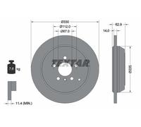 1X Disco freno TEXTAR 92150803 per MERCEDES-BENZ CLASSE M (W164) 3 2010-2011