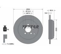 1X Disco freno TEXTAR 92150803 per MERCEDES-BENZ CLASSE M (W164) 5 2005-2011
