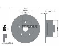1X Disco freno TEXTAR 92154303 per AUDI A4 B5 (8D2) 1.6 2000-2