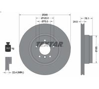TEXTAR 92161205 Disco freno