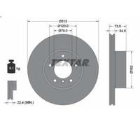 1X Disco freno TEXTAR 92176103 per BMW 3 (E90) 2 2005-2007