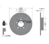 1X Disco freno TEXTAR 92186403 per OPEL ADAM (M13) 1.4 2014-2019