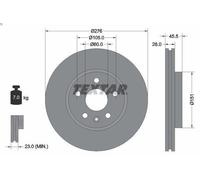 TEXTAR 92198903 Disco freno per BUICK (SGM),CHEVROLET,CHEVROLET (SGM),DAEWOO,HOL