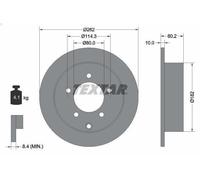 Textar Disco freno 92227403 posteriore pieno 1 pezzo per Mitsubishi Lancer VIII (2007-)