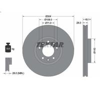 1X Disco freno TEXTAR 92232305 per PEUGEOT 508 I (8D_) 2 2010-2018