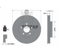Textar Disco freno 92241603 anteriore, ventilato, 1 pezzo