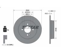 1X Disco freno TEXTAR 92242203 per KIA RIO III (UB) 1.6 2012-2017