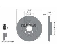 1X Disco freno TEXTAR 92255203 per DACIA SANDERO 1 2011-2012