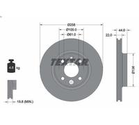 1X Disco freno TEXTAR 92255203 per DACIA SANDERO (BS_) 1 2011-2012