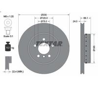 1X Disco freno TEXTAR 92265825 per BMW 5 (F10) 2 2011-2016