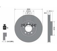 1X Disco freno TEXTAR 92267903 per 308 SW II (LC_) 1.6 2014-2021