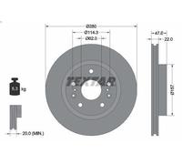 1X Disco freno TEXTAR 92268303 SUZUKI SX4 S-CROSS (JY) 1 2016-2022
