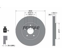 1X Disco freno TEXTAR 92278905 per VW ROUTAN 3.6 2010-2013