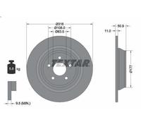 1X Disco freno TEXTAR 92292503 FORD USA EDGE 2 2015-2018